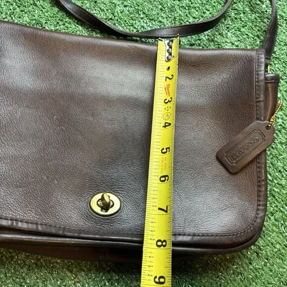 Vintage 90s Coach City Bag Mahogany Brown Leather Shoulder Crossbody Bag 4802 - Picture 9 of 10
